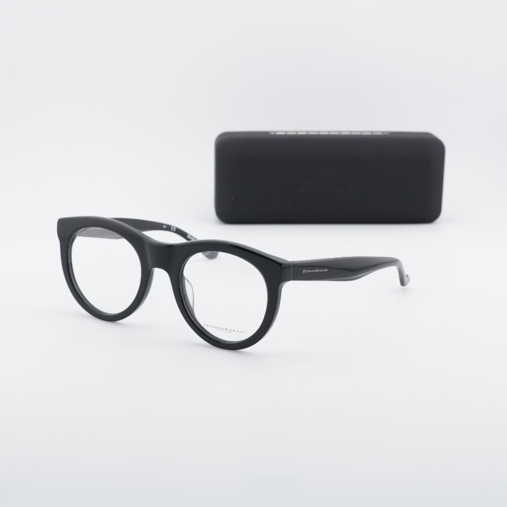 Donna Karan DO5005 003 Round Eyeglasses 50mm - Crystal Black Laminate